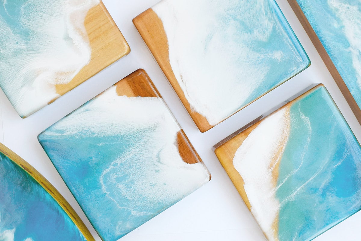 epoxy resin coaster ocean epoxy resin coaster ocean