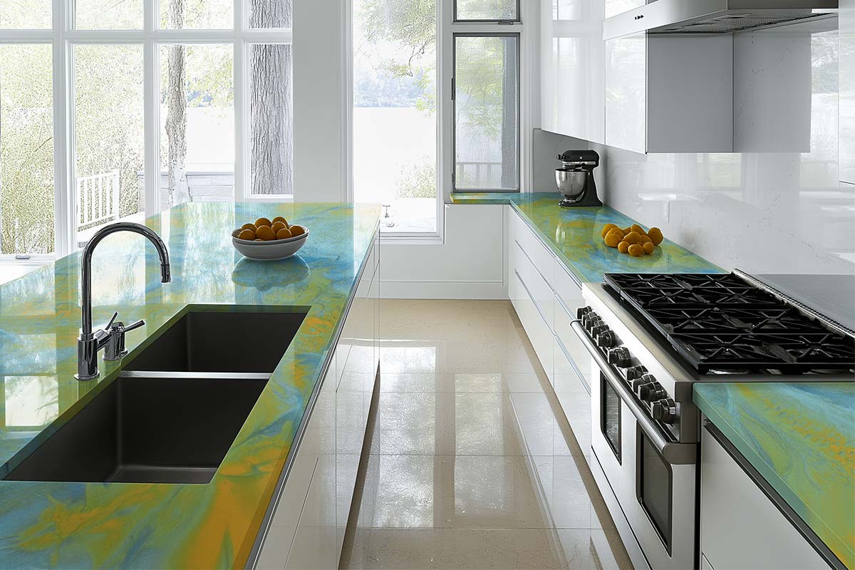 epoxy countertop resin olympic blue ockergelb 2 epoxy countertop resin olympic blue ockergelb 2