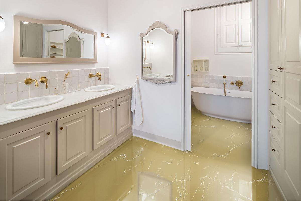 ockergelb weiss marmor badezimmer ockergelb weiss marmor badezimmer