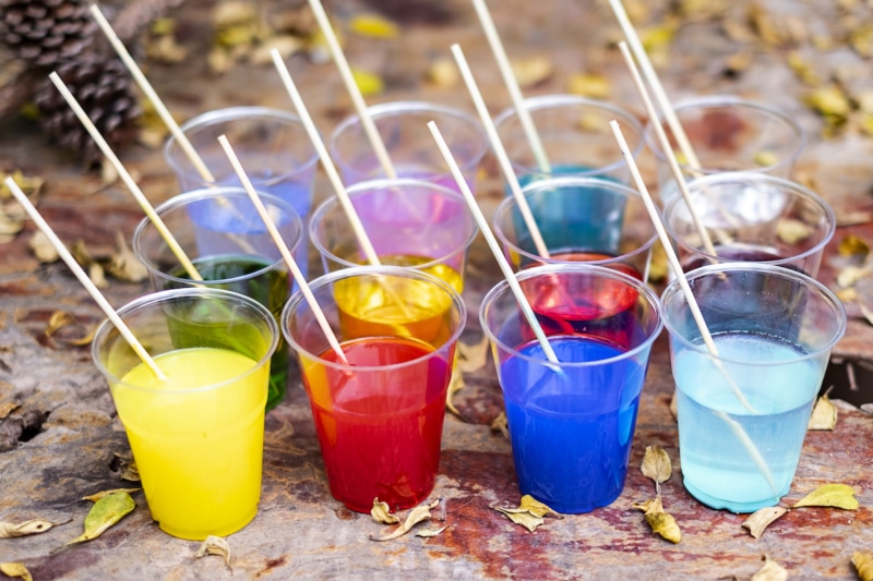 Epoxy resin in cup for casting Stabilizing wood and pine cone hybrid