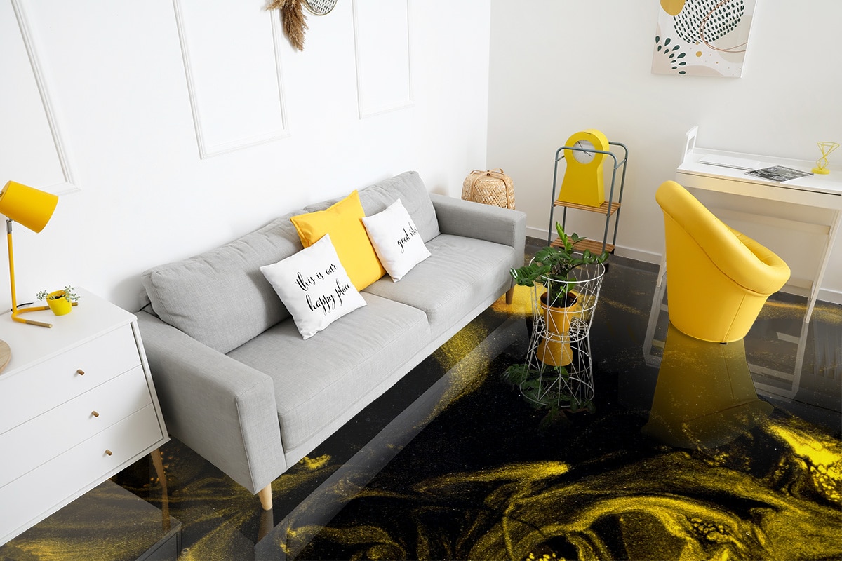 epoxy flooring resina per pavimenti deep black yellow gold epoxy flooring resina per pavimenti deep black yellow gold