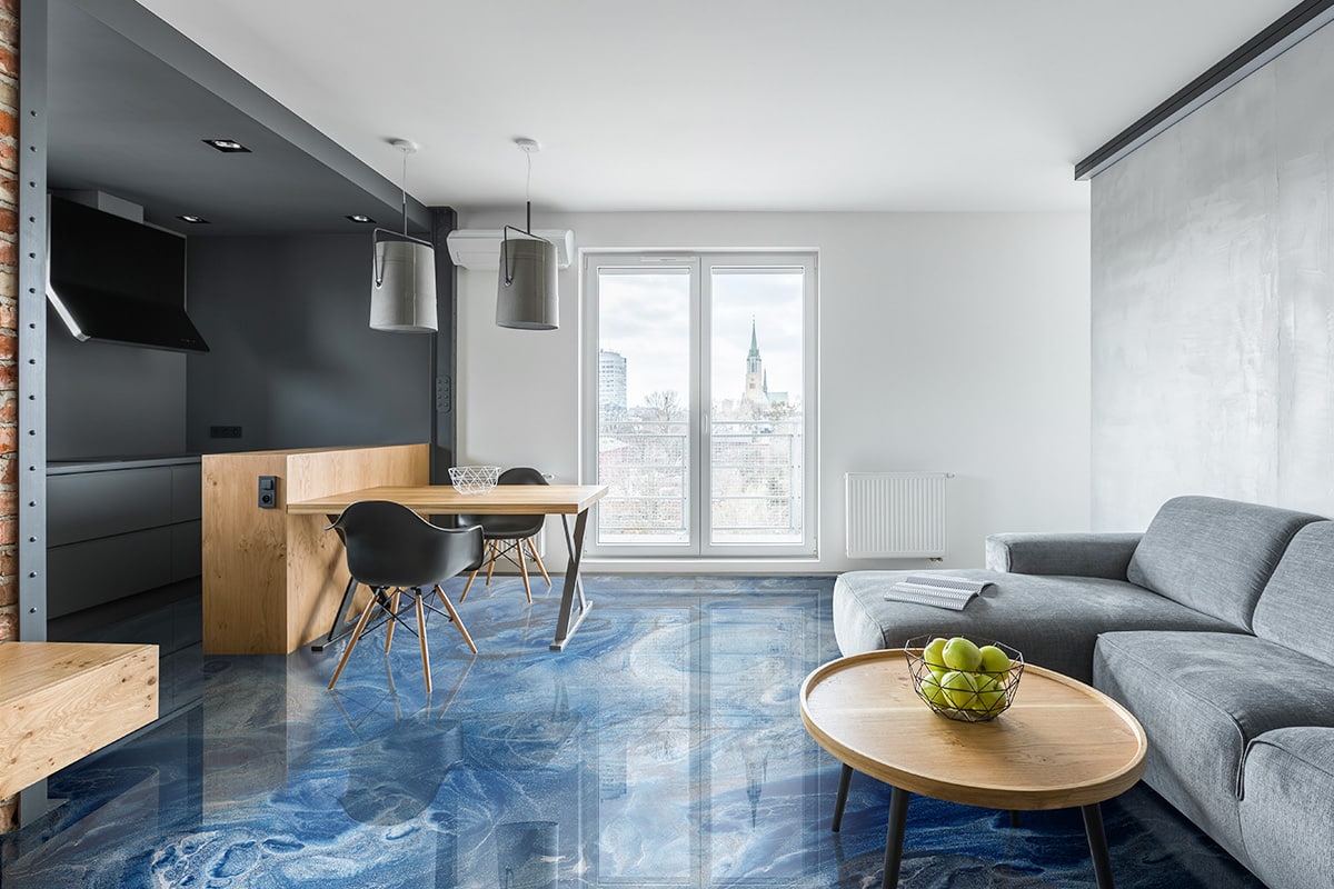 Gray living room with balcony Gray living room with balcony