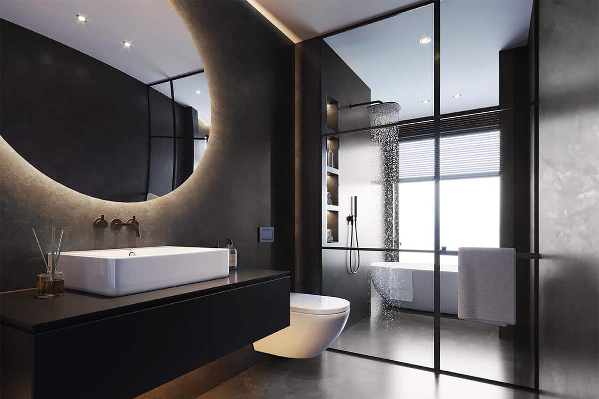 microcement bath jet black design microcement bath jet black design